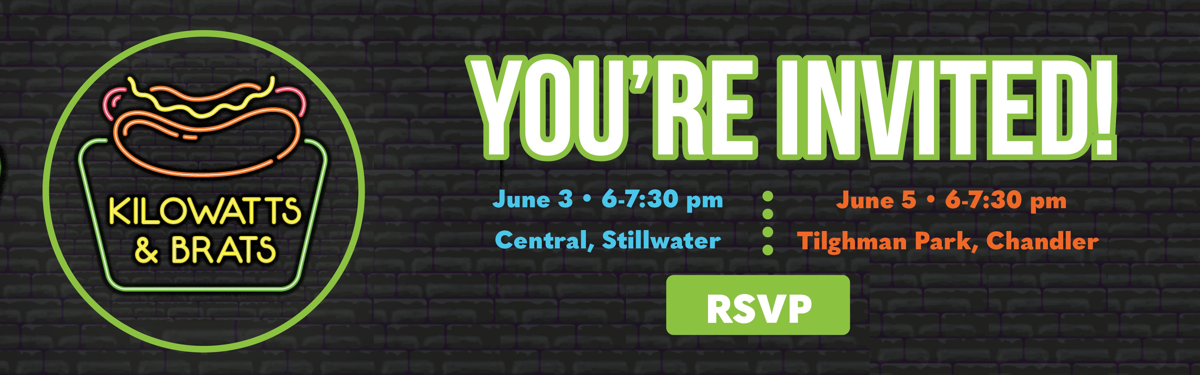 Kilowatts and Brats - You're invited! Click to learn more or RSVP. 