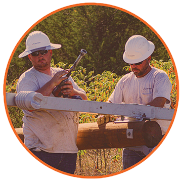 Graphic of Central linemen working